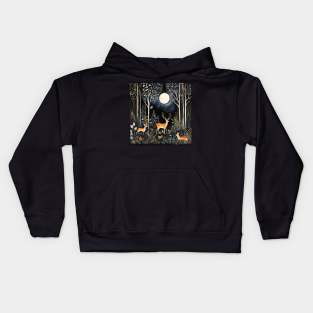 Deep in the Dark Forest Kids Hoodie